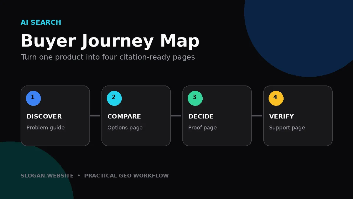 AI Search Buyer Journey Map: Build the Four Pages Answer Engines Need