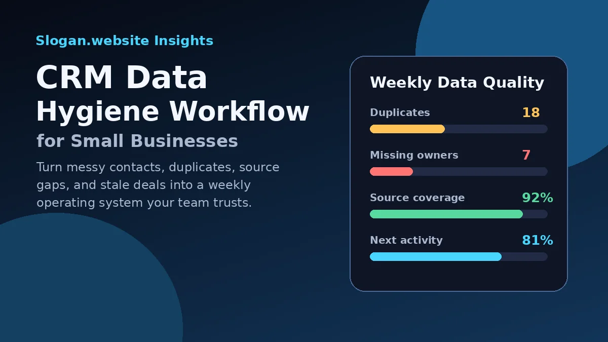 CRM Data Hygiene for Small Businesses: A Practical Cleanup Workflow