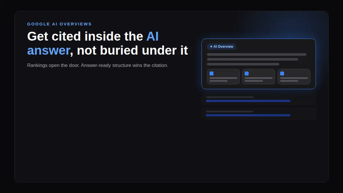 Google AI Overviews Optimization: How to Get Cited in AI Answers